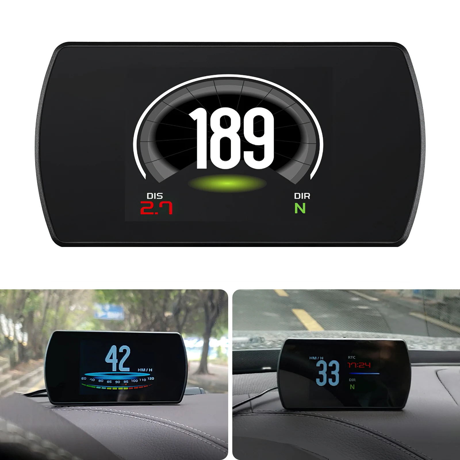 

Onever T800 HUD Navigation OBD Professional 4.3inch LCD Colorful Clear Screen Durable Compact Digital Head-Up Displayer