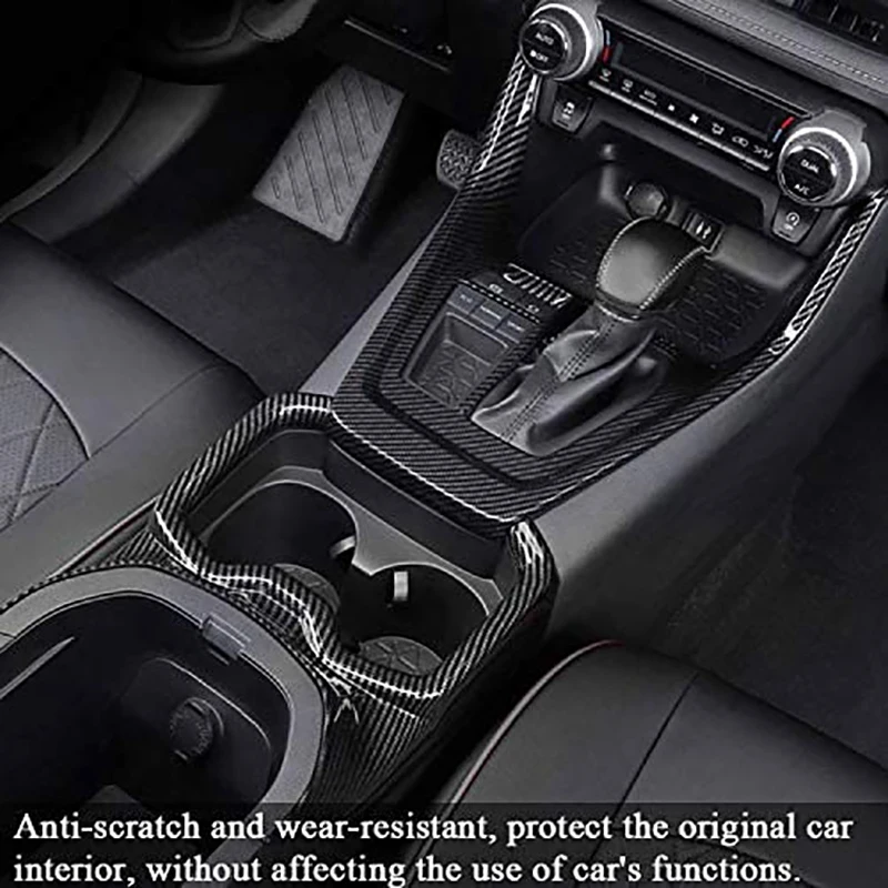 

for 2019 - 2021 Toyota RAV4 Center Console Gear Shift Panel, Front Air Conditioner AC Outlet Vent Cover, Cup Holder Trim
