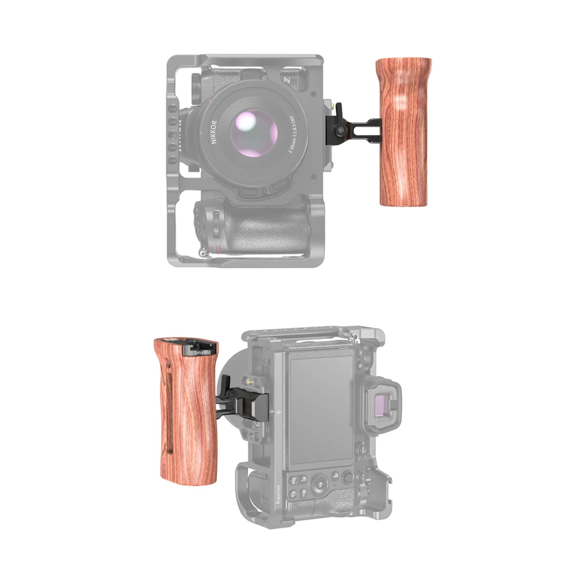 SmallRig qr-камера l-кронштейн Arca совместимая деревянная боковая ручка для Nikon Z6 L Пластина A7M3 l-кронштейн с башмаком для DIY 2399