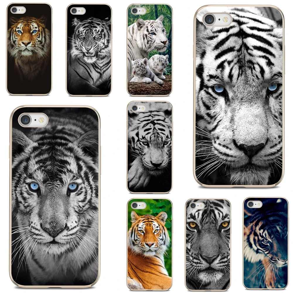 

Soft Case For iPhone 10 11 12 13 Mini Pro 4S 5S SE 5C 6 6S 7 8 X XR XS Plus Max 2020 3D Black Tiger Blue Eyes HD
