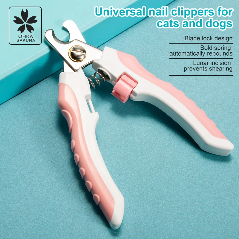 Pet nail clipper dog nail clipper dog nail clipper Pink nail clipper L# Teddy cat nail clipper
