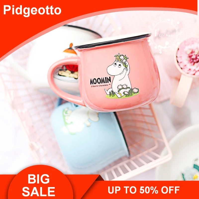 Розовый мультфильм Бегемот Moomin керамическая Большая объемная кружка Милая Фея Mumin норки чашки и кружки для воды Детский подарок