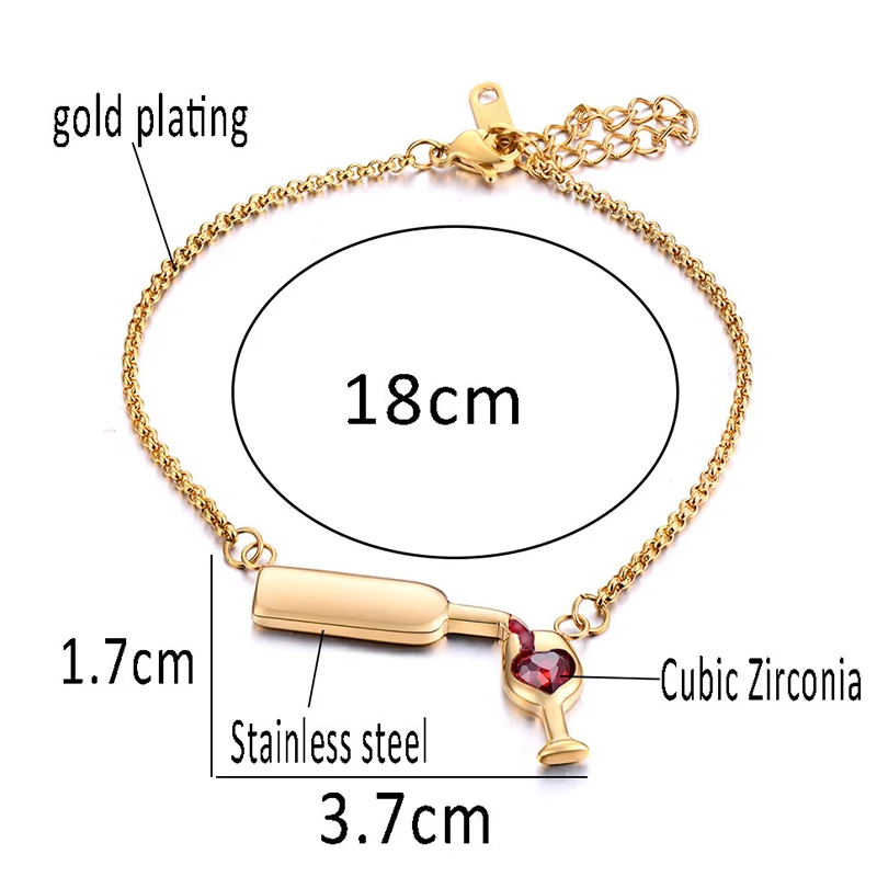 Браслет женский из нержавеющей стали с красным сердцем 3 цвета|bracelet designer|designer