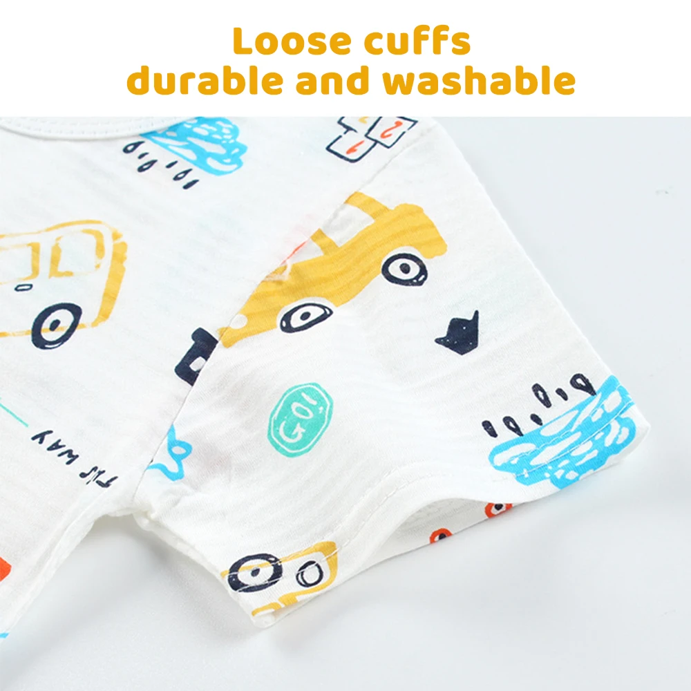 Conjunto de pijamas para ni&ntilde;os, ropa de dibujos animados para beb&eacute;s, camiseta + Pantalones cortos, conjuntos de ropa informal para el hogar de 1 a 3 a&ntilde;os-3