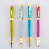 high quality korean cute luxury fountain pen for writing metal ink pens for school office supplies girl gift stationery