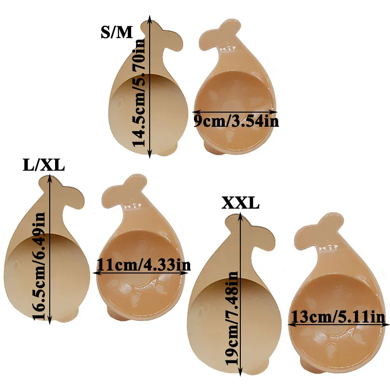 

Women Fashion Silicone Invisible Bra Push Up Dolphin Breast Lift Up Tape Stickers Reusable Chest Paste Adhesive Bra Accessories
