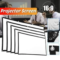 60100120150 inch 169 foldable portable projector simple curtain home outdoor ktv office portable 3d hd projector screen