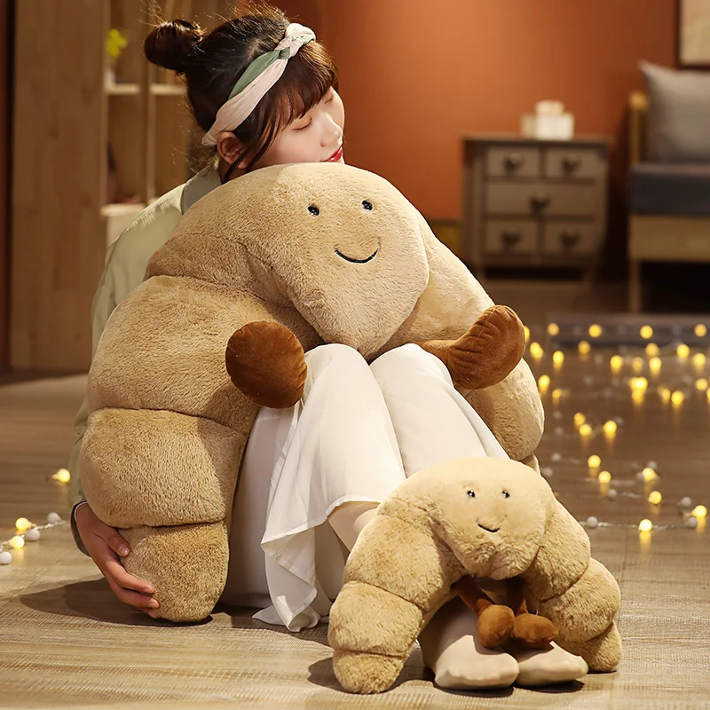 

18/36/70 см креативные смайлики круассаны плюшевые игрушки кавайная еда подушка для хлеба мягкие набивные куклы подушка для сна для детей