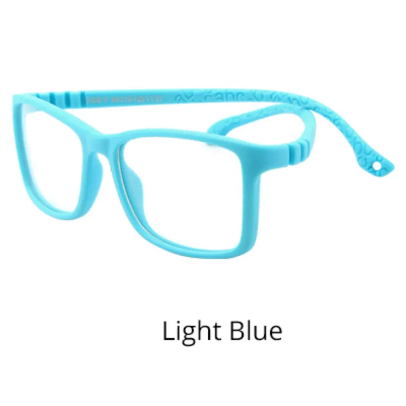 Light Blue Очки для детей, анти-синий светильник, блокирующая оптическая оправа, детские очки для девочек и мальчиков, прозрачные линзы, UV400, антибликовый фильтр для детей от 0 до 4 лет - Цвет линз: Light Blue