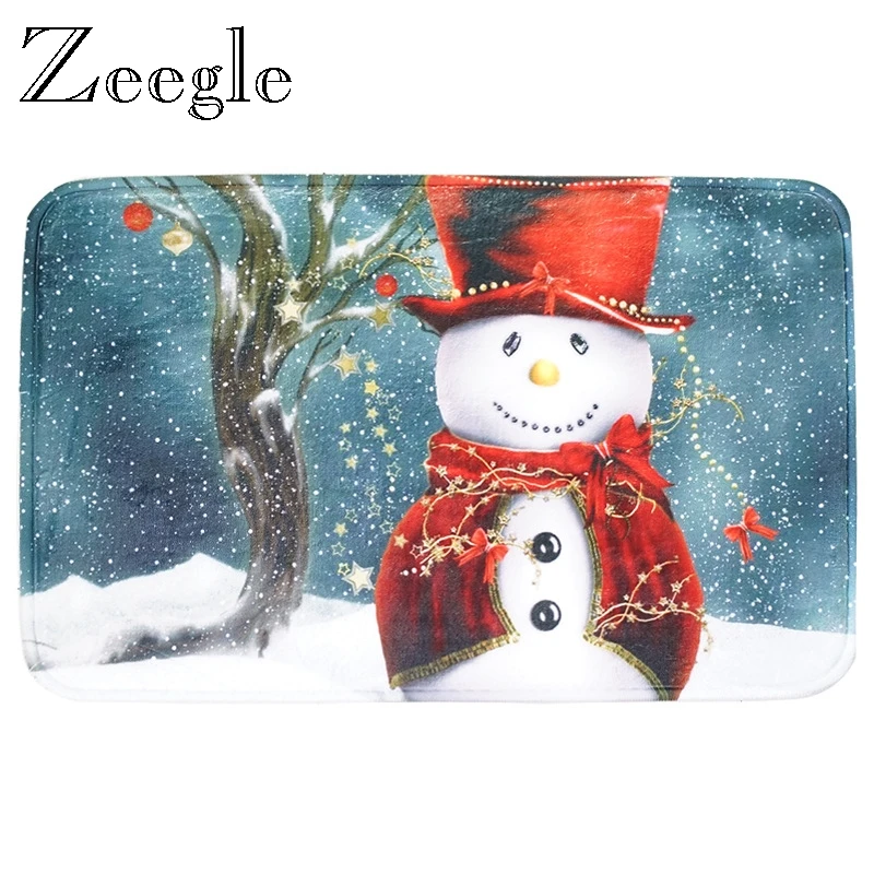 Zeegle Рождество коврик ковер Гостиная украшения анти скольжения Прихожая мягкий