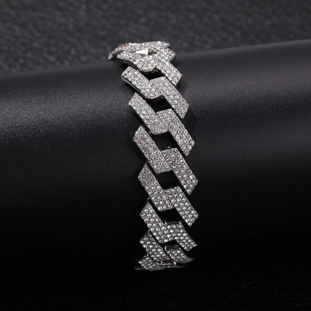 Браслет UWIN мужской с кубинскими звеньями Майами Ювелирное Украшение в стиле