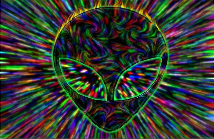 Шелковый плакат с принтом инопланетянина домашний Настенный декор 24x36