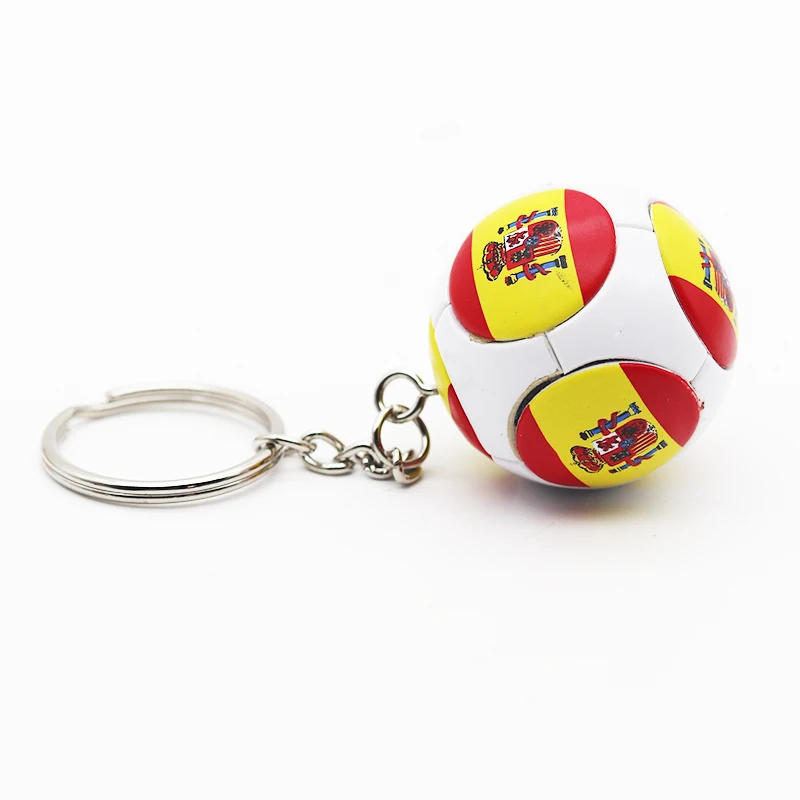 

New Stereoscopic football keychain Fashion country flag Sport Soccer Ball Key Chains Bag Pendant Trinket Items Key Ring Gift