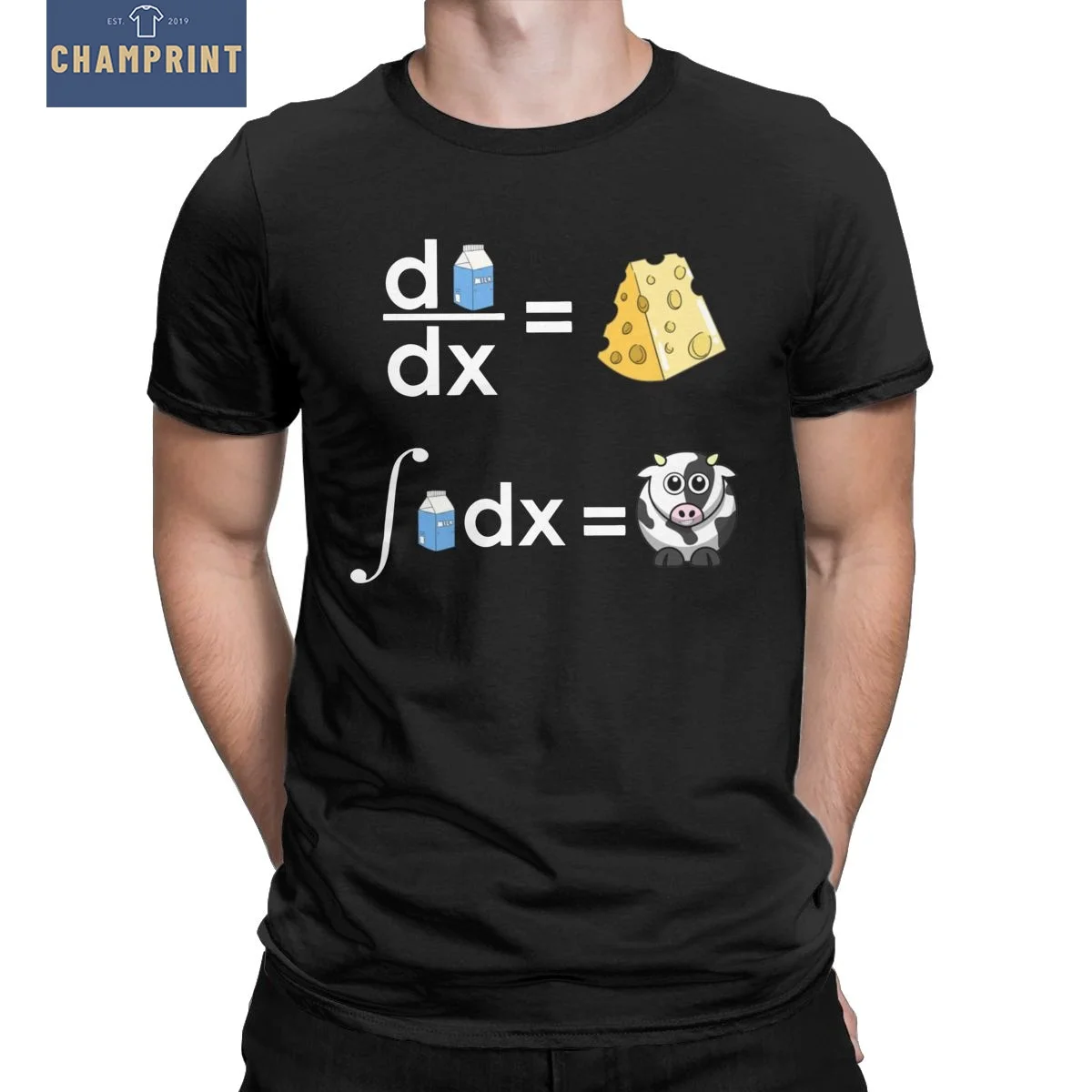 

Novelty Milk Calculus Milk Differential Is Cheese T-Shirts Men 100% Cotton T Shirt Cow Funny Science Math Tees Gift Clothes