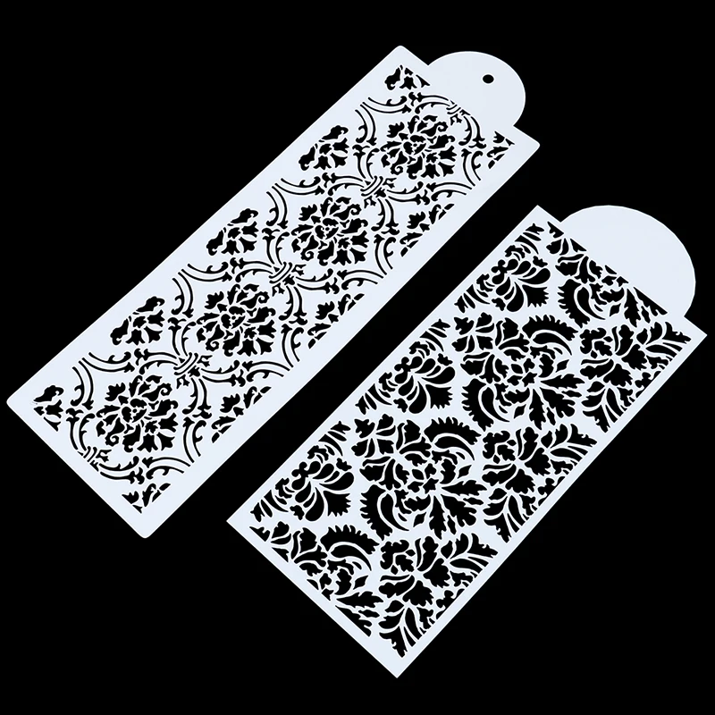

1PC Cake Decorating Tool Damask Lace Border Cake Side Cupcake Stencil Sugarcraft Decoration Mould Baking Kitchen Accessories