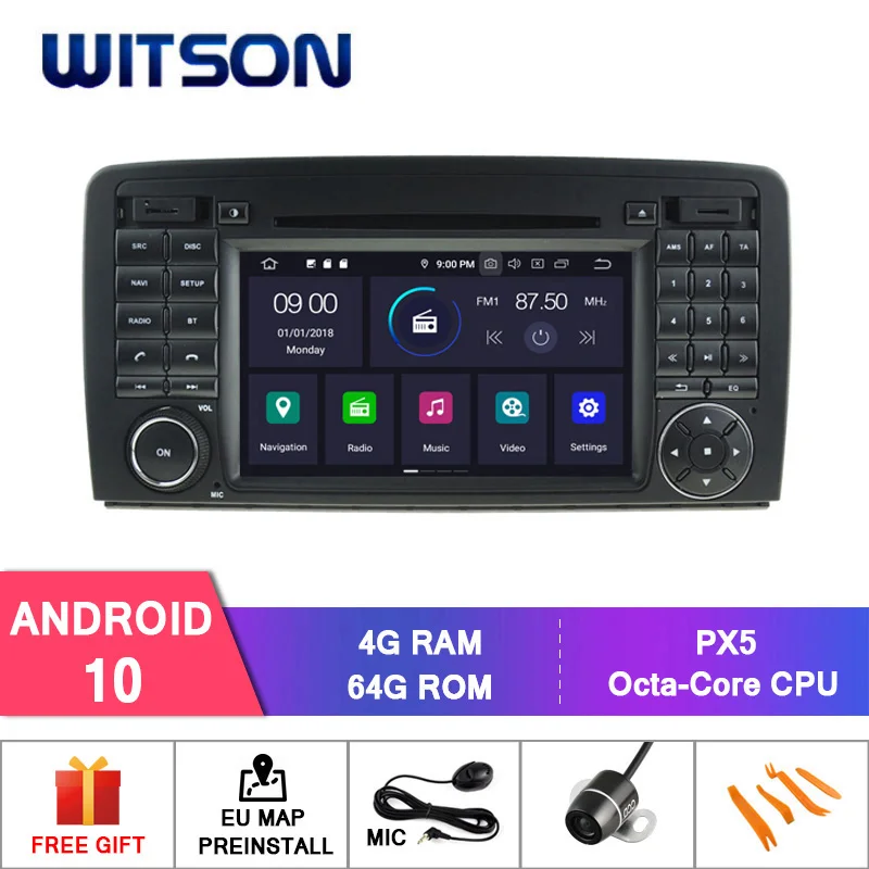WITSON Android 10 0 IPS HD экран для Benz R320 R350 R500 2006 2013 автомобильный DVD радио 4 ГБ ОЗУ + 64 Гб FLASH 8