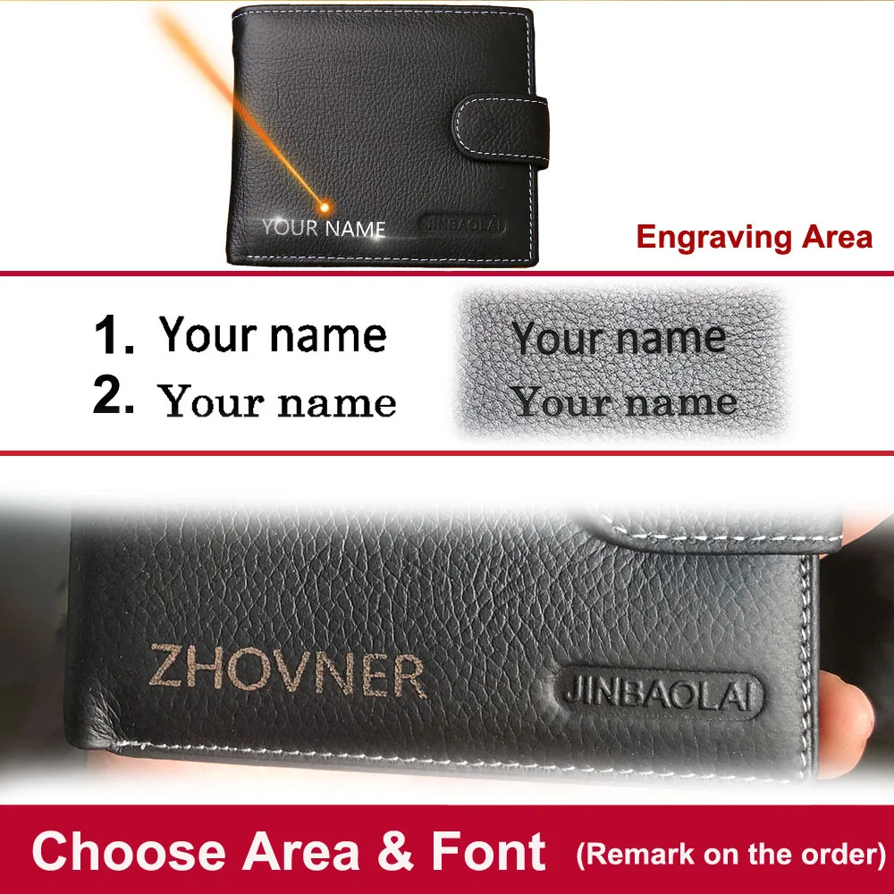 Мужские кожаные кошельки JINBAOLAI однотонные стильные бумажники на молнии