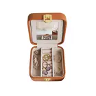 Новинка 2022, кожаная шкатулка для хранения ювелирных изделий для подруг, свежий портативный держатель для ожерелья и кольца, праздничный подарок