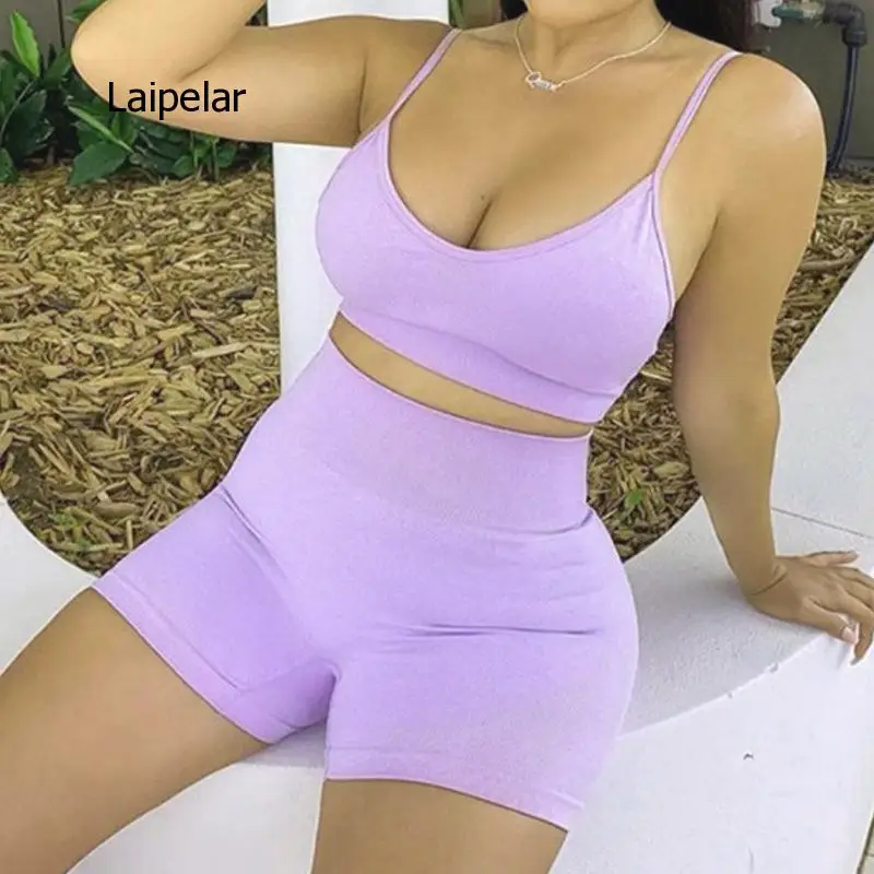 

Sexy Casual Camisole and Pants 2 Piece Set Streewear Fitness Outfit Sportswear Summer for Women