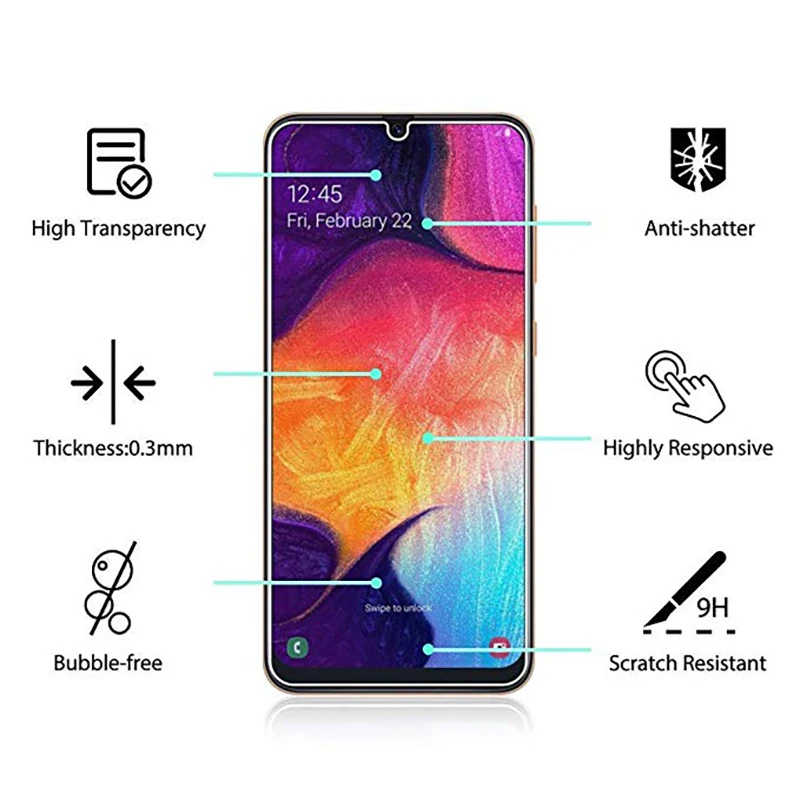 2 шт чехол для телефона из закаленного стекла samsung a10 a 10 защитный Аксессуары galaxy