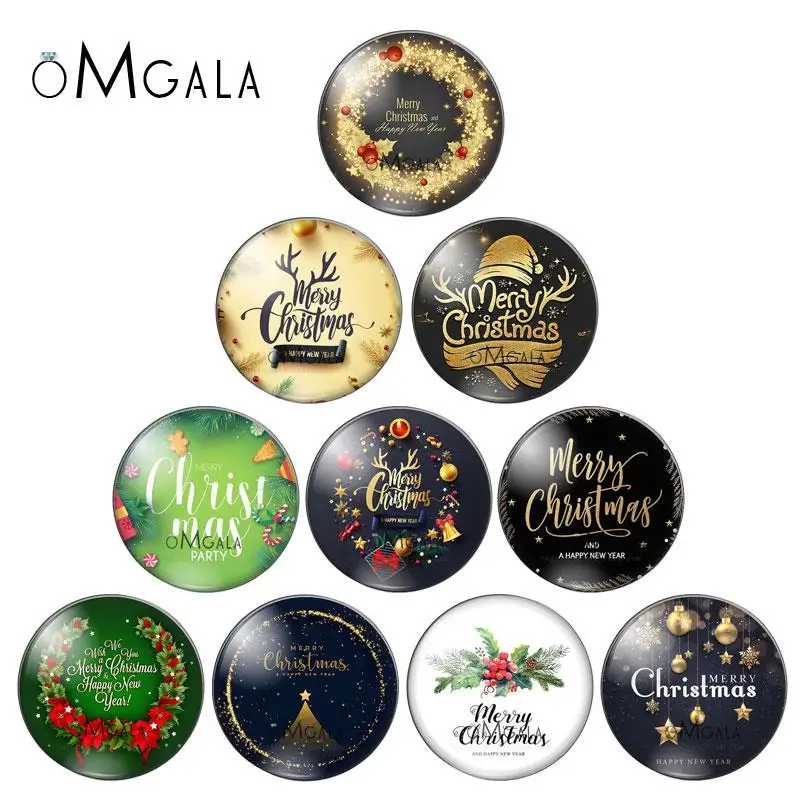 

Рождественский фразовый новый год 10 шт. 8 мм/10 мм 1 2 мм/18 мм/20 мм/25 мм Круглый Фото стеклянный кабошон демонстрационная фурнитура с плоской зад...