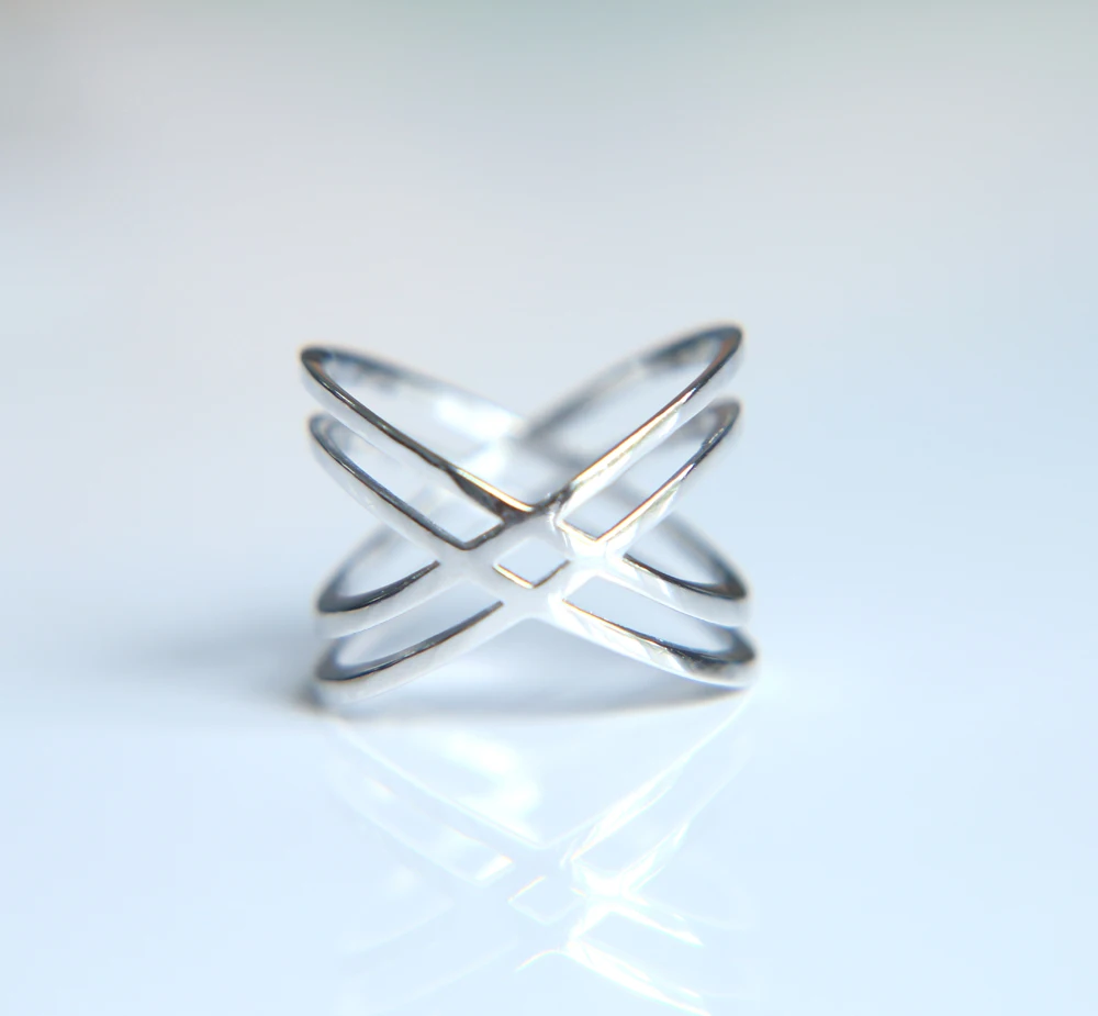 Женское кольцо из серебра 6 7 пробы с длинным пальцем|x ring|genuine 925 sterling silver925 silver |