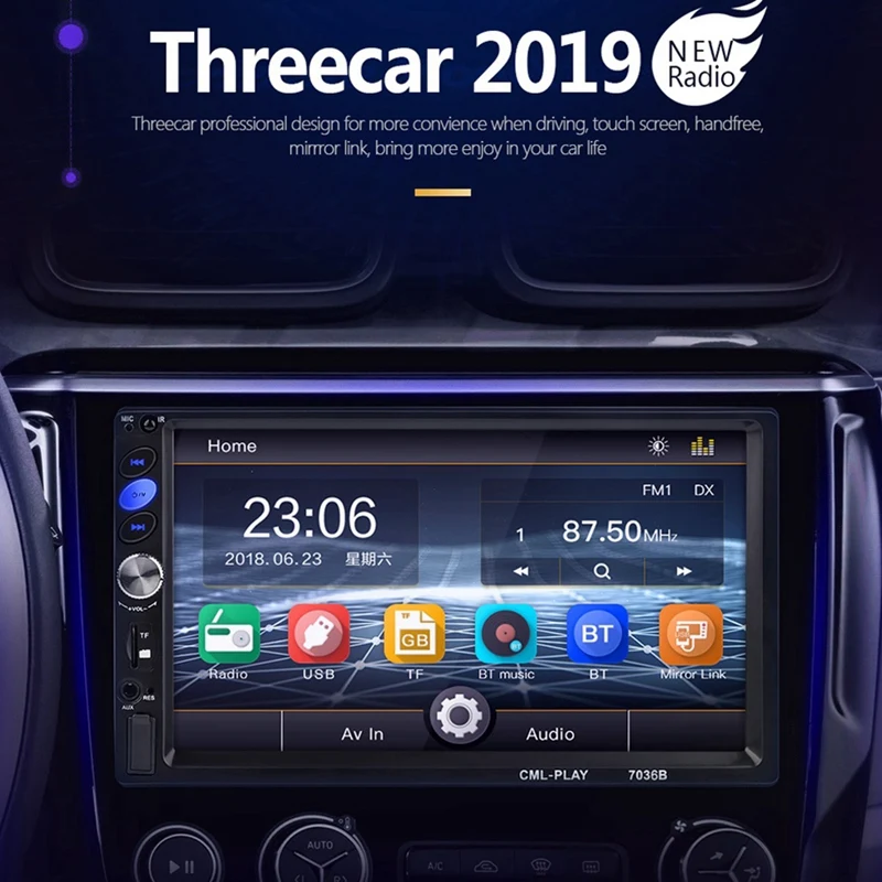 2Din Автомобиль Радио 7 дюймов Пресс Android плеер с Bluetooth Сабвуфер MP5 ленты