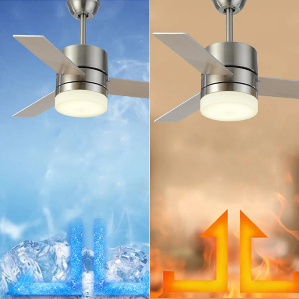 

American Simple Ceiling Fan Light Nordic Modern Dinning Room Bedroom Living Room Restaurant Solid LED Wooden Wood Fan Lamp 36 in