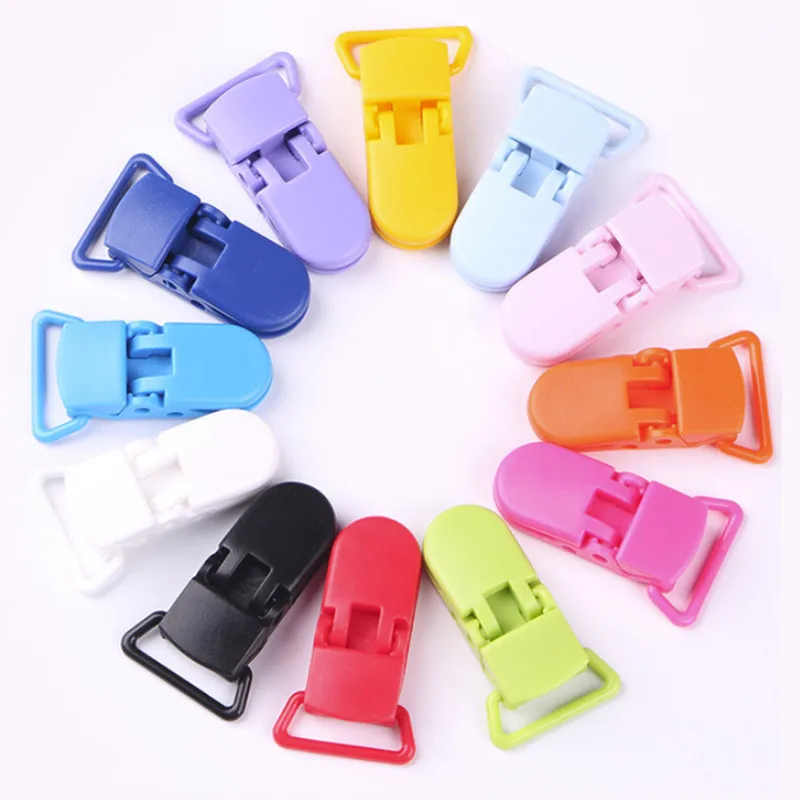 Разноцветные Пластиковые зажимы для соски пустышки 5 шт./лот 20 мм прозрачные