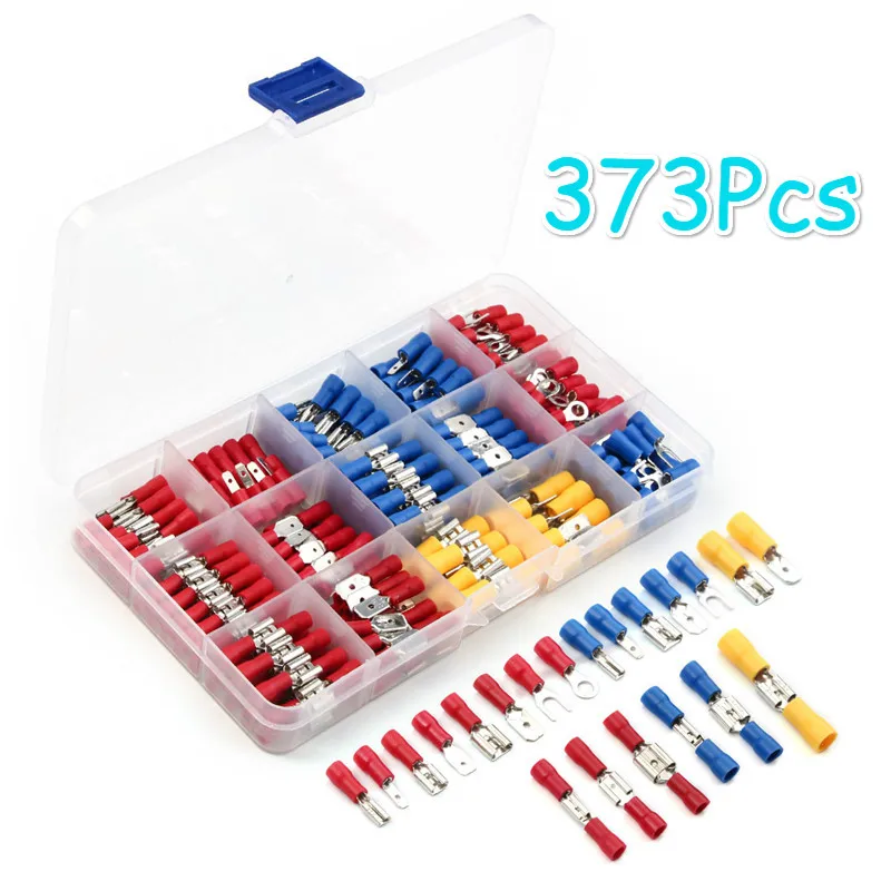 280/373 шт ОБЖИМНАЯ Лопата Терминал Ассорти Электрический провод Кабельный