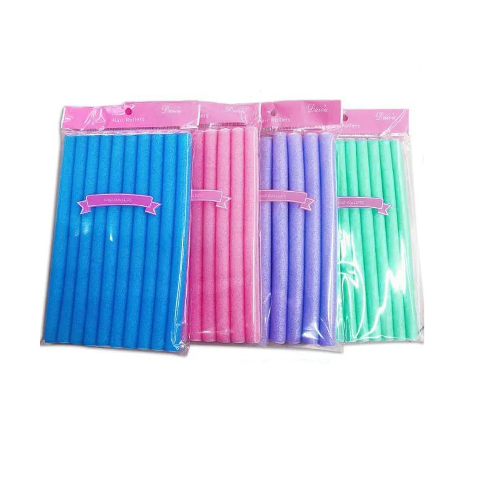 Curler Sticks Hair Foam Roller Curling Sponge For Women 10Pcs Soft Plastic EPE Randomly Length 24cm/9.45&quot | Красота и здоровье