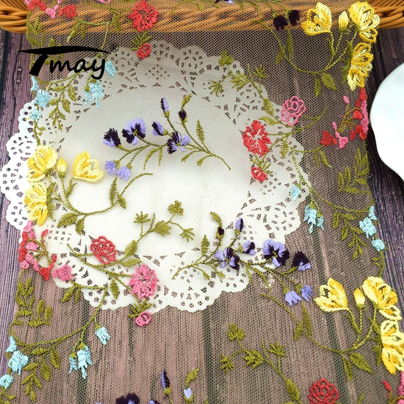 Высококачественная жаккардовая трикотажная ткань с вышивкой ручной работы #1766