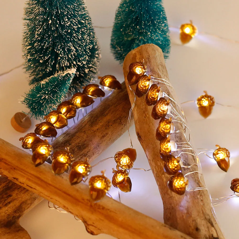 

String Lights Christmas Waterproof Fairy Lamp Autumn Festival Decor with/Remote Control Home Ornaments Holiday Lighting DIY Gift