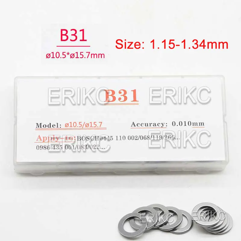 

B31 Common Rail Injector Adjustment Washers B31 Shims Size 1.15-1.34MM For Bosch Injection Nozzle Repair Kit Gasket