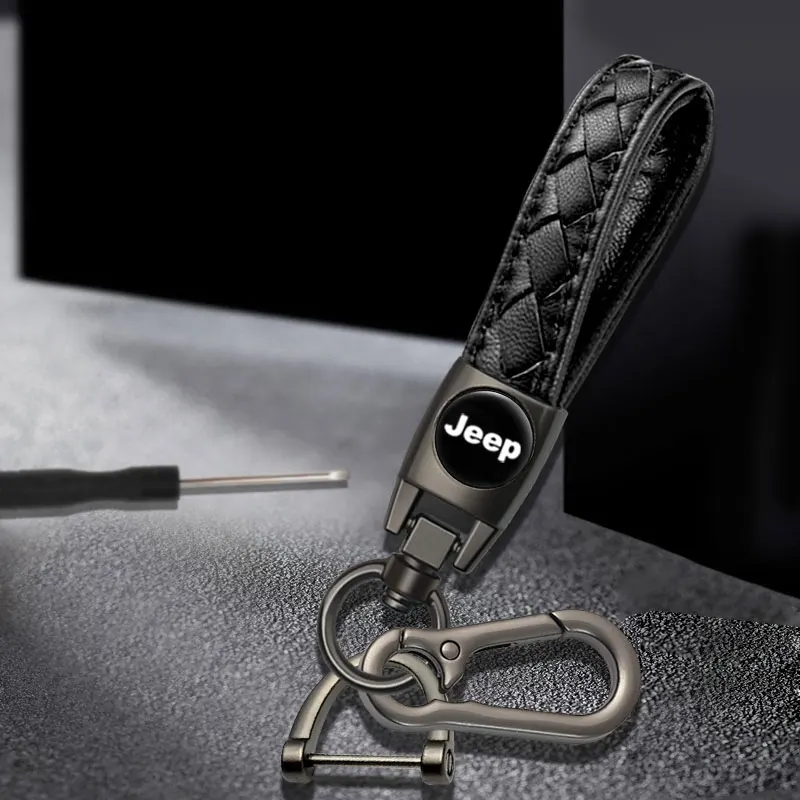 

1pcs Car Pendant Keychain Trinket Key Ring Hook For Jeeps Renegade Wrangler JK Grand Cherokee XJ Willys Compass Command Patriot