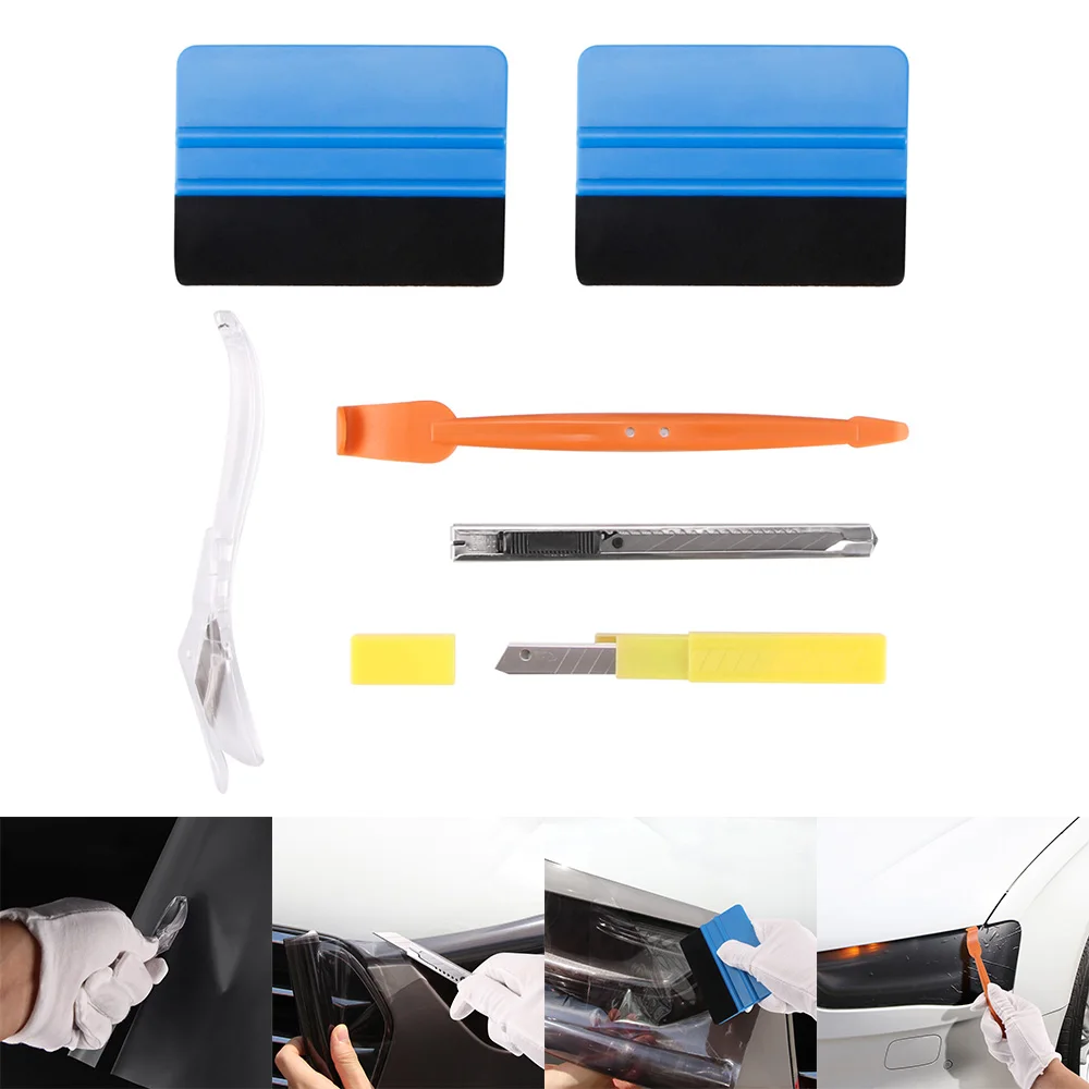 6 шт. виниловая Автомобильная обертка магнит Squeegee автомобильный стикер из