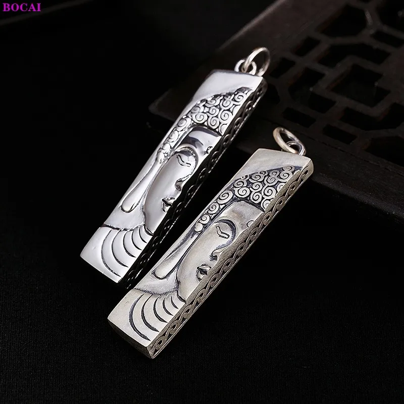 Подвеска BOCAI S999 из серебра 925 пробы статуя Будды сакамуни Будда чистый