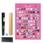 100 даты постер с защитой от царапин для пары с ведром, список плакат для дома декоративный постеров на стену, хороший подарок на день Святого Валентина