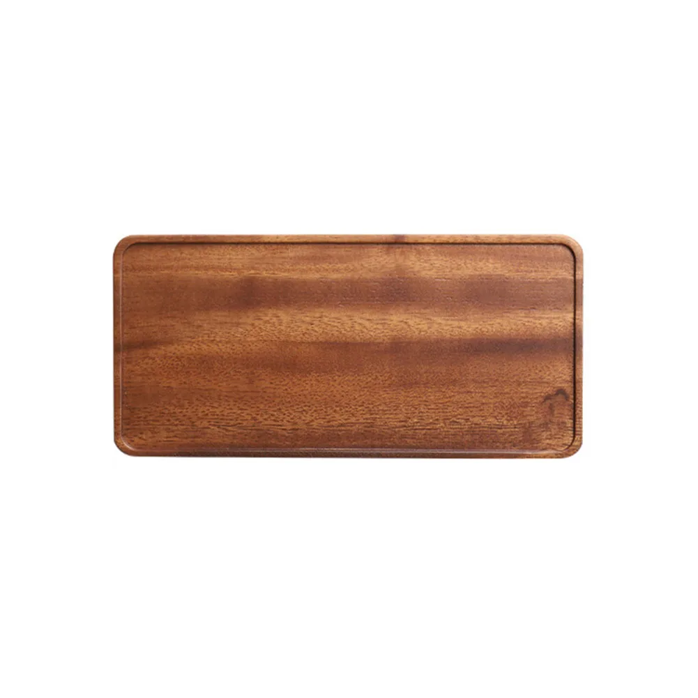 Holder Dishes Desserts Snack Rectangular Storage Tray Desktop Pallet Sundries Household Walnut Bread Fruit Porch Disk | Дом и сад