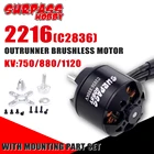 Surpass Hobby 2216 бесщеточный мотор Outrunner C2836 14 полюсов 750KV 880KV 1120kv для FPV квадрокоптера Rc самолета с фиксированным крылом двигателя
