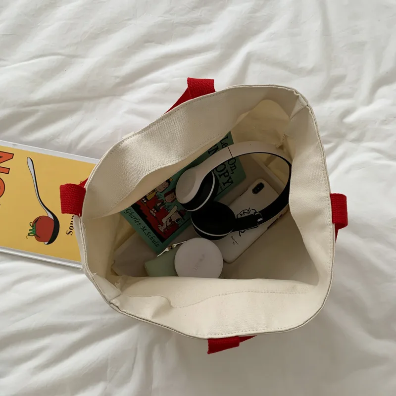 

Disney Mickey print canvas bag new wild casual tote bag cartoon cute large capacity portable shopping bag