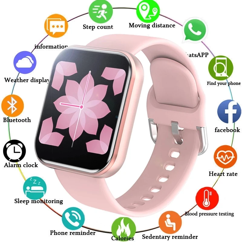 

LIGE Women Smart Watch IP68 Waterproof 1.54 Full Touch Screen Sport Smart Watch Women Heart Rate Fitness Tracker Men smart watch