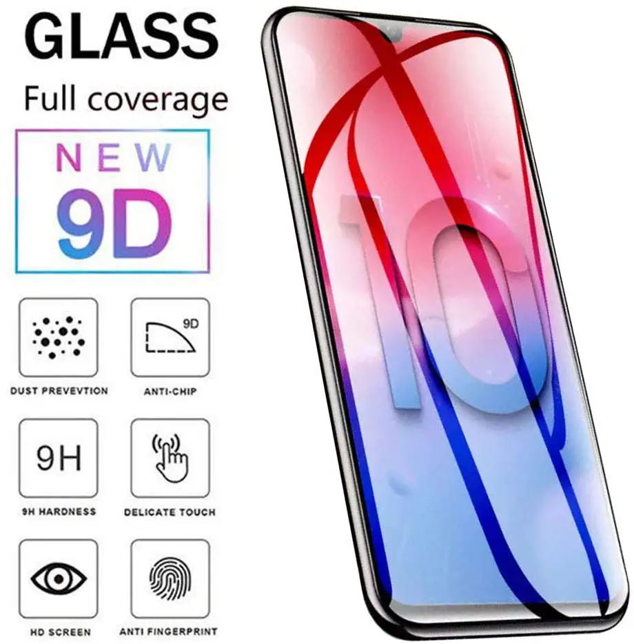 Закаленное стекло 9D с полным покрытием для Honor 10i Защита экрана Huawei View 10 Lite V10 Note