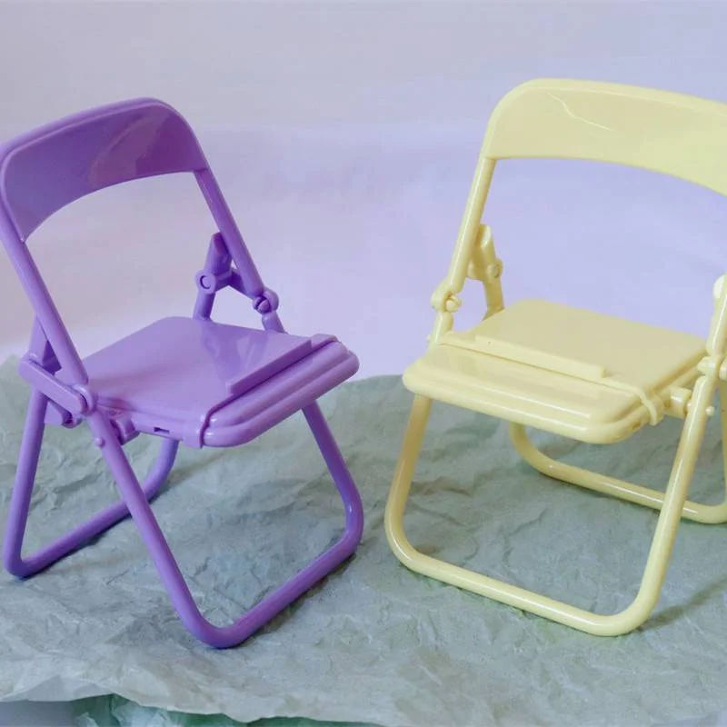 Креативный складной держатель в форме стула многофункциональный для телефона