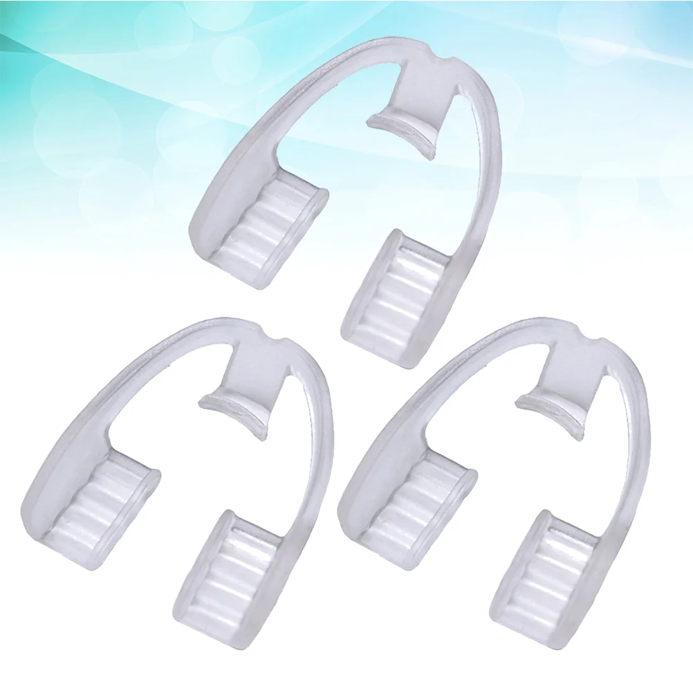 

3Pcs Night Protector Guard More Teeth Grinding Food Grade EVA Mouth Guard (Transparent)