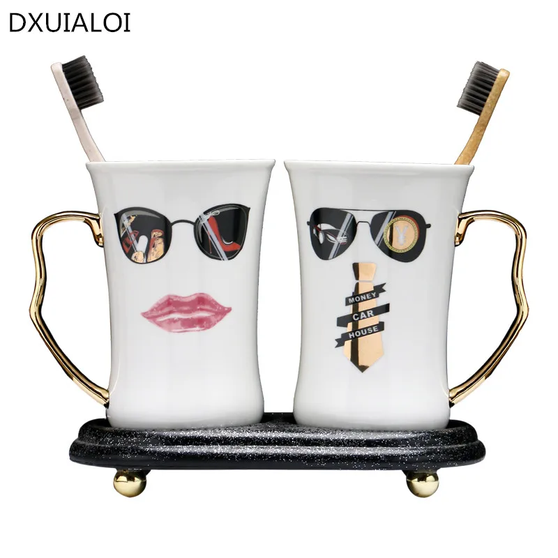 Креативные кофейные чашки двойная чаша керамическая подарок на день Святого