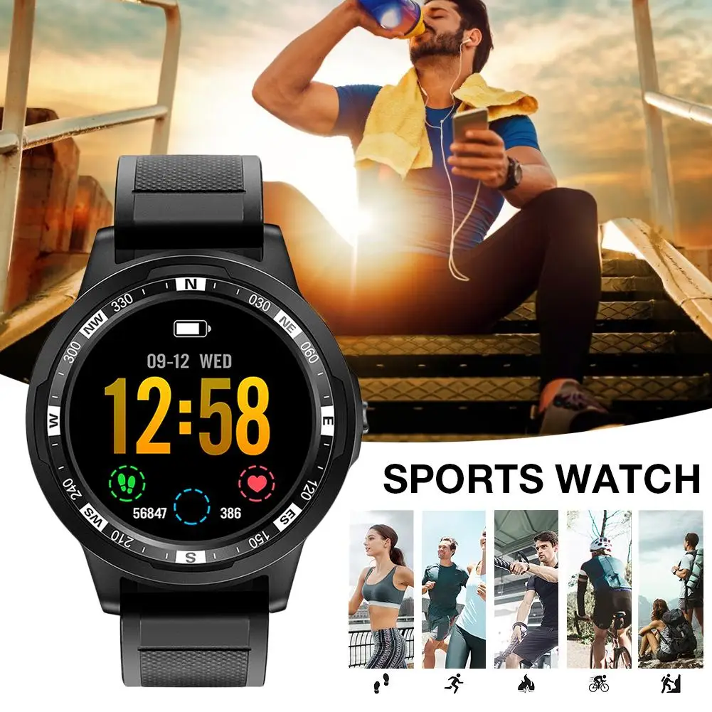 Уличные спортивные часы с GPS Смарт IP67 артериальное давление пульсометр шагомер