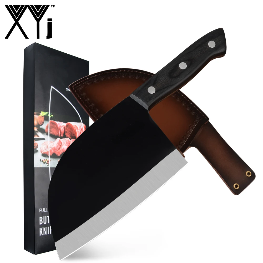 XYj нож для мясника легко нарезаемый резки костей 6 5 дюймов высокоуглеродный шеф