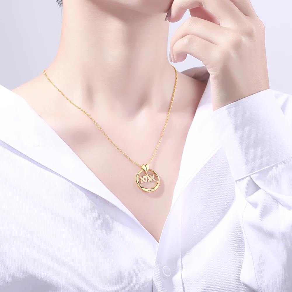 Sweey Прямая поставка индивидуальное женское ожерелье с выгравированным ивритом