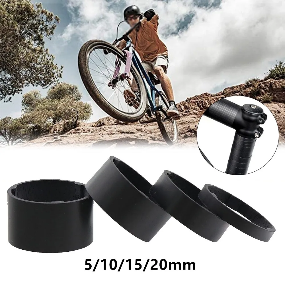 

4x Bike Carbon Fiber Washer Spacers Handlebar Washer Ring Bicycle Headset Washer Raise Handlebar 28.6MM Bike Accessories
